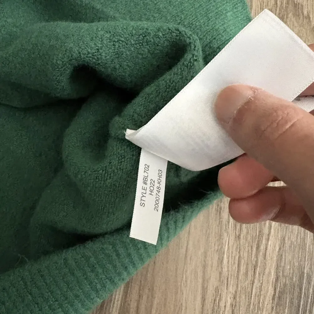 J. Crew Women's Extra Soft Turtleneck Knee Length Sweater Dress Size XS GREEN